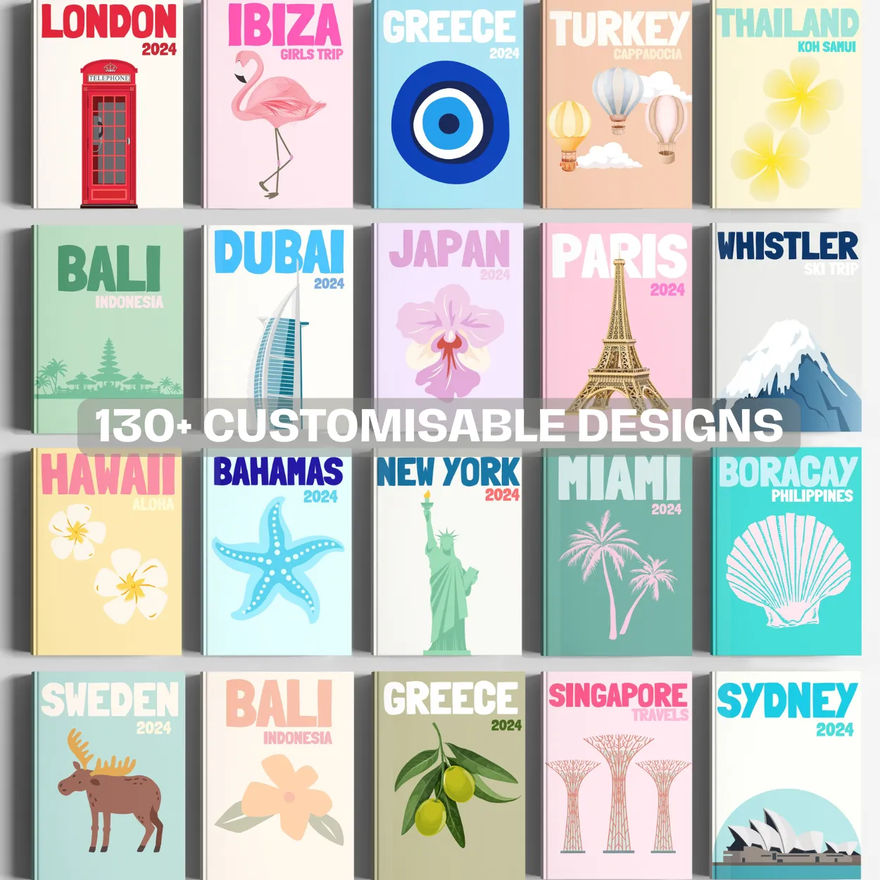 130+ professionally designed photo book templates